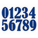 Blue numbers 0 through 9 arranged in two rows on a white background.