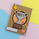 A handmade congratulations card for a son, featuring a silver trophy with 'NO 1' and 'SON' on a brown kraft card with orange polka dot circles and colorful star cutouts, styled on a pastel multicolor paper background.