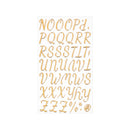 Poppy Crafts Puffy Stickers - Alphabet Fancy - Gold