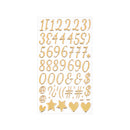Poppy Crafts Puffy Stickers - Alphabet Fancy - Gold