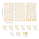 Poppy Crafts Puffy Stickers - Alphabet Fancy - Gold