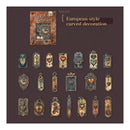 Poppy Crafts Embossed Cardstock Stickers - Metal Imprint - European-Style Carved Decoration