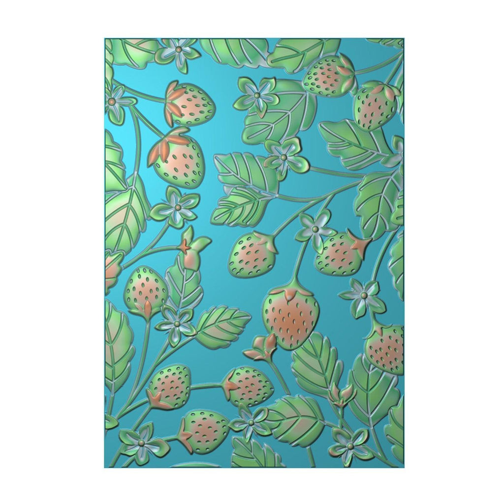 Poppy Crafts 3D Embossing Folder #253 - Strawberry Botanical – CraftOnline