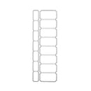 A pair of silver metal embossing dies for crafting, featuring rectangular stamp and die-cut templates on a plain white background.