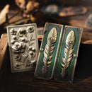 Poppy Crafts Embossed Cardstock Stickers - Metal Imprint - Date Plate