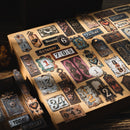 Poppy Crafts Embossed Cardstock Stickers - Metal Imprint - Date Plate