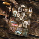 Poppy Crafts Embossed Cardstock Stickers - Metal Imprint - Date Plate