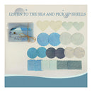 Poppy Crafts Embossed Scraping Paper - Listen to the Sea and Pick Up Shells