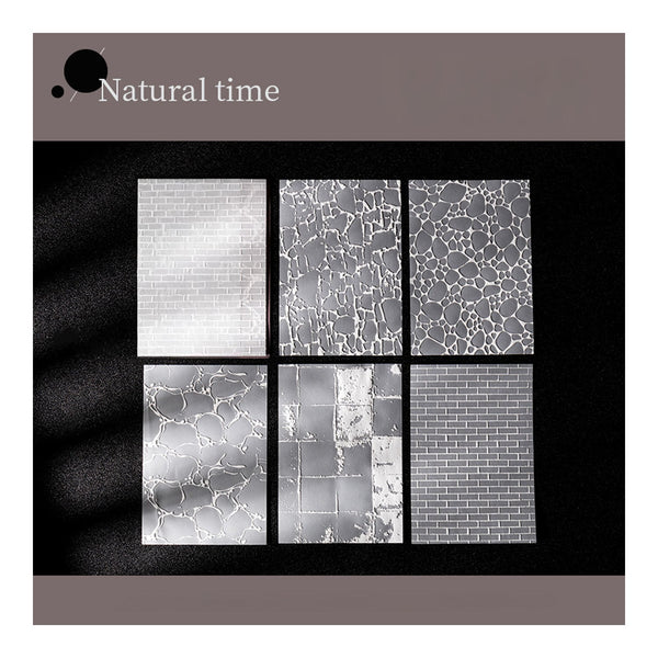 Poppy Crafts Embossed White Printed Vellum Paper - Natural Time