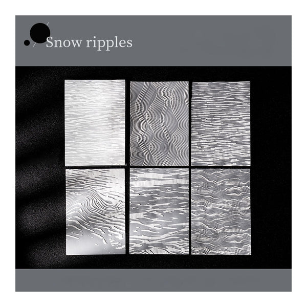 Poppy Crafts Embossed White Printed Vellum Paper - Snow Ripples