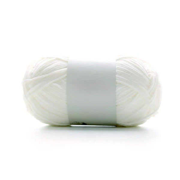 Poppy Crafts Fine Chenille Yarn 50g - White