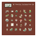 Poppy Crafts Palm Fairytale Town Mini Stickers + Tin - Flower Fairy Four Seasons Town