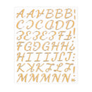 Poppy Crafts Puffy Stickers - Alphabet Fancy - Gold
