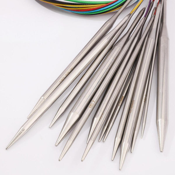 Poppy Crafts Stainless Steel 100cm Circular Knitting Needles - 2.25mm