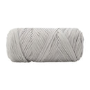 A roll of light gray braided cord or rope, photographed against a solid white background.
