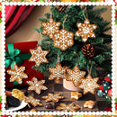 Poppy Crafts Wooden Ornaments Set - Christmas Collection - Perfect Snowflakes