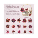 Poppy Crafts Basket of Flowers Writing Paper Stickers - Blazing Flames