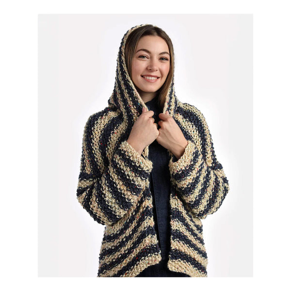 Premier Yarns Free Pattern -  Flora  - Hanging Loose Hoodie