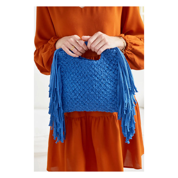 Premier Yarns Free Pattern -  Ribbon - Square Knot Handbag