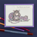 House Mouse Cling Rubber Stamp Knit One*