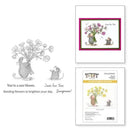 Spellbinders House Mouse Rare Bloom Cling Rubber Stamp Set - Rare Bloom