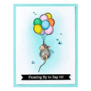 Spellbinders House Mouse Rare Bloom Cling Rubber Stamp Set - Up, Up and Away