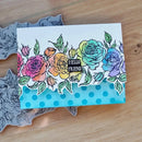 Simon Hurley create. Cling Mount Stamp 6"X6" Rose Borders*