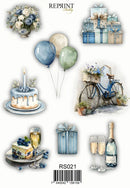 Reprint Hip Hip Hooray 4.3"x6.3" Stickers