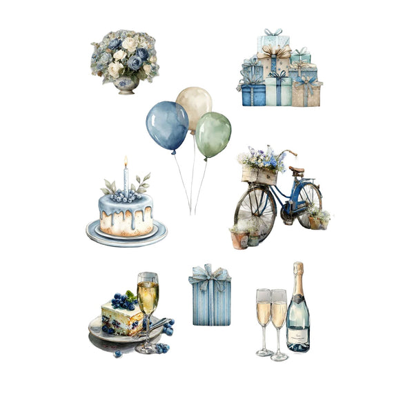 Reprint Hip Hip Hooray 4.3"x6.3" Stickers