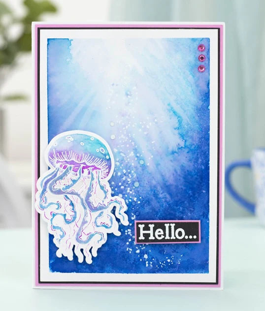 Sara Signature Enchanted Ocean Stamp And Die Joyful Jellyfish