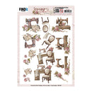 Find It Trading Amy Design 3D Push Out Sheet Sewing Machine, Sewing Serenity