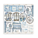 Stamperia Double-Sided Paper Pad 8"x 8" 10/Pkg - Blue Land