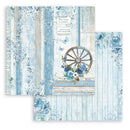 Stamperia Double-Sided Paper Pad 8"x 8" 10/Pkg - Blue Land