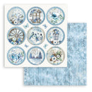 Stamperia Double-Sided Paper Pad 8"x 8" 10/Pkg - Blue Land