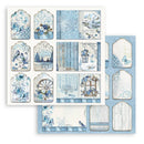 Stamperia Double-Sided Paper Pad 8"x 8" 10/Pkg - Blue Land