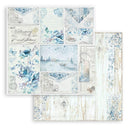 Stamperia Double-Sided Paper Pad 8"x 8" 10/Pkg - Blue Land