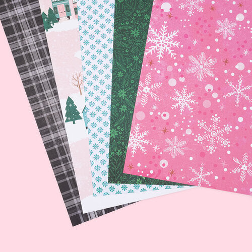 American Crafts Double-Sided Paper Pad 12"X12" 36 pack  Vicki Boutin Peppermint Kisses*