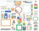 Echo Park Cardstock Ephemera 34/Pkg Frames & Tags, Make A Wish Birthday Boy