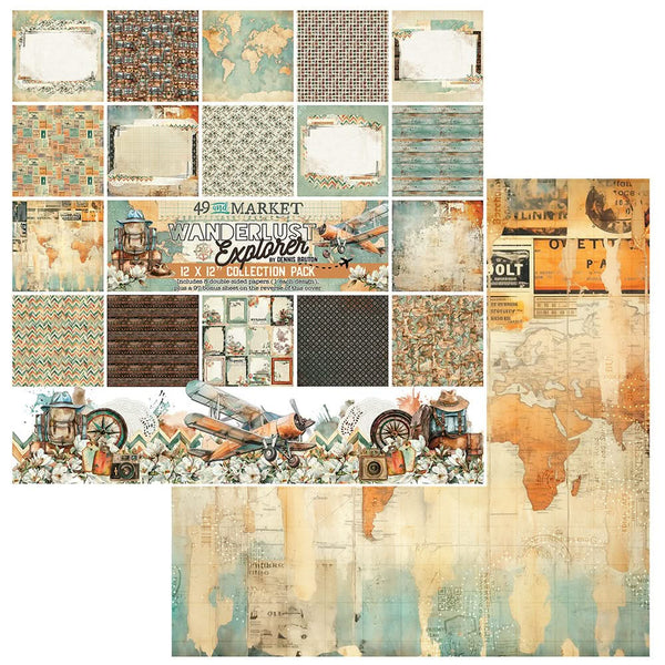49 & Market Collection Pack 12"X12" Wanderlust Explorer