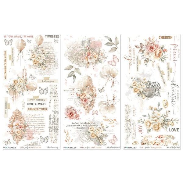 49 And Market Rub-On Transfer Set 6"X12" One Perfect Day