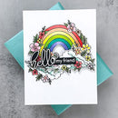 Hero Arts Clear Stamps 4"X6" Floral Rainbow And Clouds