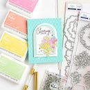 Pinkfresh Studio Stencils 4"X9" 6pack Rainbow Daisies Layering*