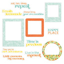 P13 Fresh Lemonade Ephemera Cardstock Die-cuts 12 pack Frames & Words*