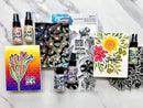 Simon Hurley create. Background Stamp 6"X6" Whimsical Florals