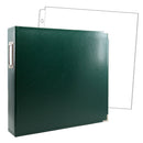 Universal Crafts Classic Leather 12"x12" Three Ring Album - Forest Green