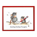 House Mouse Cling Rubber Stamp Healing Thoughts