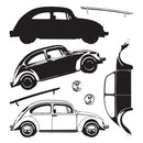 Sizzix Clear Stamps Set By 49 and Market 8/Pkg w/2 Framelits - Journey Home