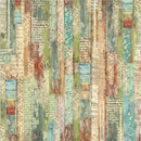 Stamperia Polyester Fabric 12"x 12" 4/Pkg - Garden