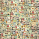 Stamperia Polyester Fabric 12"x 12" 4/Pkg - Garden