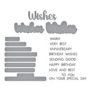 Spellbinders Wildflowers Stamp & Die Set by Lisa Horton - Very Best Wishes Sentiments